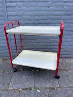 Vintage Trolly serveerwagen inklapbaar rood / wit, Ophalen, Huis en Inrichting