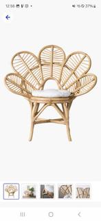 Leaf chair - Rotan - pauwenstoel - nieuw - zonder kussen, Huis en Inrichting, Ophalen, Zo goed als nieuw, Bruin, Eén