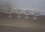 4 champagne glazen Kristal vintage retro d'Arques louvre, Antiek en Kunst, Ophalen of Verzenden