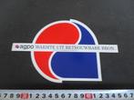 sticker cv ketels warmwaterapparatuur AGPO warmte betrouwbaa, Verzamelen, Stickers, Ophalen, Zo goed als nieuw, Bedrijf of Vereniging