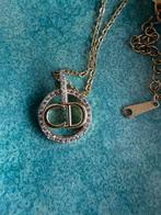 C. Dior Ketting Goudkleurig met Strass, Overige materialen, Nieuw, Ophalen of Verzenden, Goud