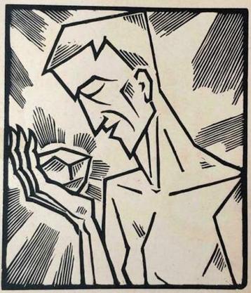Willi Geissler (1886-1952) Houtsnede 'De edelsteen' 1925. Af beschikbaar voor biedingen