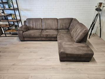 Mooie Bruine Hoekbank |  GRATIS LEVERING beschikbaar voor biedingen