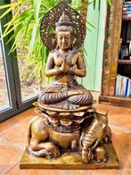 SAMANTABHADRA BOEDDHA 92 CM (56 KG)!, Tuin en Terras, Tuinbeelden, Nieuw, Overige materialen, Boeddhabeeld, Ophalen