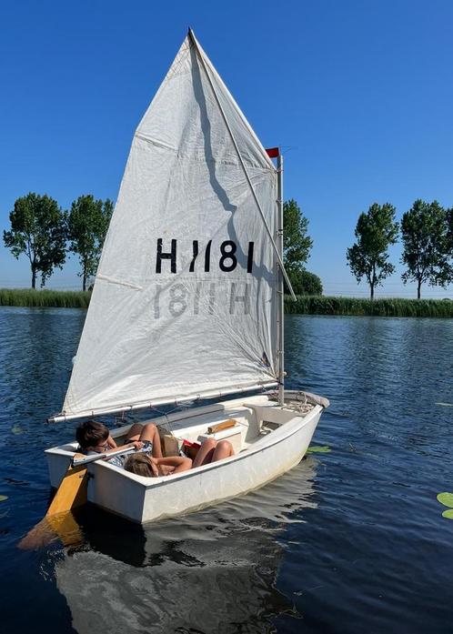 Leuke Optimist, Watersport en Boten, Zeilen en Zeiltoebehoren, Gebruikt, Overige typen, Minder dan 15 m², Minder dan 3 meter, Ophalen