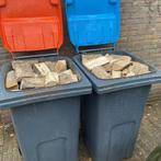 Twee containers haard houd., Tuin en Terras, Haardhout, Minder dan 3 m³, Ophalen of Verzenden