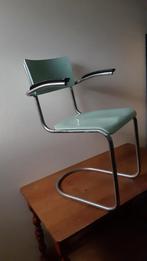 Gispen- De Wit S3021 vintage buisframe stoel, Huis en Inrichting, Stoelen, Ophalen of Verzenden, Gebruikt, Wit, Eén