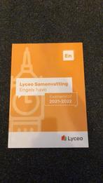 Lyceo samenvatting engels 2021-2022 havo, Boeken, Schoolboeken, HAVO, ThiemeMeulenhoff, Ophalen of Verzenden, Engels