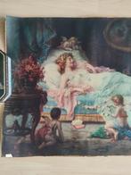 Zeer zeldzame grote antieke poster na 1900 romantisch barok, Deurposter of groter, Rechthoekig Liggend, Ophalen of Verzenden, Zo goed als nieuw