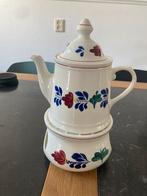 Boerenbont theepot met theelicht, Huis en Inrichting, Keuken | Servies, Ophalen of Verzenden