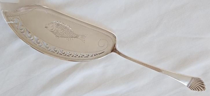 Zilveren visschep model luxe waaier antiek 835 zilver, Antiek en Kunst, Antiek | Goud en Zilver, Zilver, Ophalen of Verzenden