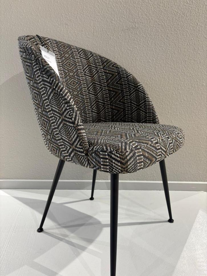 Holly Eetkamerstoel, Huis en Inrichting, Stoelen, Zo goed als nieuw, Eén, Metaal, Stof, Grijs, Ophalen