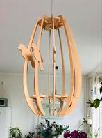 Design Hanglamp hout vogels 60cm groot, 50 tot 75 cm, Scandinavisch, Ophalen of Verzenden, Zo goed als nieuw