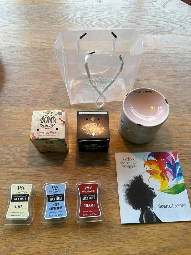 Scentchips brander en wax, Huis en Inrichting, Woonaccessoires | Kandelaars en Kaarsen, Zo goed als nieuw, Kandelaar, Minder dan 25 cm