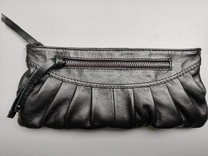 Avondtasje, grijs/metaalkleurig, De Bijenkorf, Sieraden, Tassen en Uiterlijk, Tassen | Damestassen, Zo goed als nieuw, Avondtasje