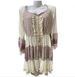 Bohemian Tuniek Paars met Kant Zijde one size 38 t/m 44, Kleding | Dames, Blouses en Tunieken, Nieuw, Ophalen of Verzenden, Paars