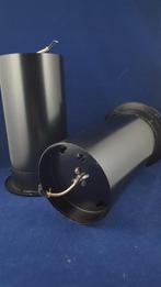 Vintage spot, hoge hoed lamp, zwart metaal cylinder x2. 5B7, Tweedehands verkoop, Tweedehands verkoop, Gebruikt, Ophalen of Verzenden