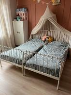 2x minnen meegroeibed wit, Ophalen, Gebruikt, 70 tot 85 cm, Lattenbodem