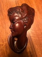 Vintage wanddecoratie 1957 vrouwenhoofd 32 cm van Goebel., Ophalen of Verzenden, Gebruikt