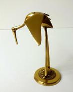 Brons/koper beeldje staande vogel met gebogen hals 2635-b, Antiek en Kunst, Kunst | Designobjecten, Ophalen of Verzenden