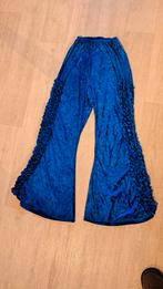 Carnaval blauwe discobroek maat 54 unisex, Ophalen of Verzenden, Zo goed als nieuw, Maat 46/48 (XL) of groter, Carnaval