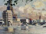 Wereldtentoonstelling Parijs 1937 - Prent Schets Eiffeltoren, Gebruikt, Verzenden, Voor 1940, Prent