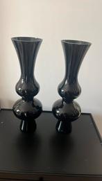Zwarte vazen glas, Huis en Inrichting, Woonaccessoires | Vazen, Ophalen of Verzenden, Zwart, Glas, Minder dan 50 cm