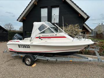 Beekman alfa 540 fish cabin met 80 pk yamaha 