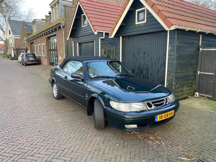 Saab 9-3 2.0 I Cabrio 1999 Groen, Auto's, Saab, Particulier, Saab 9-3, Benzine, Cabriolet, Handgeschakeld, Origineel Nederlands