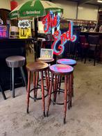 Barkrukken massief hout mancave kroeg bar krukken, Huis en Inrichting, Barkrukken, 5 krukken of meer, 60 tot 90 cm, Ophalen of Verzenden