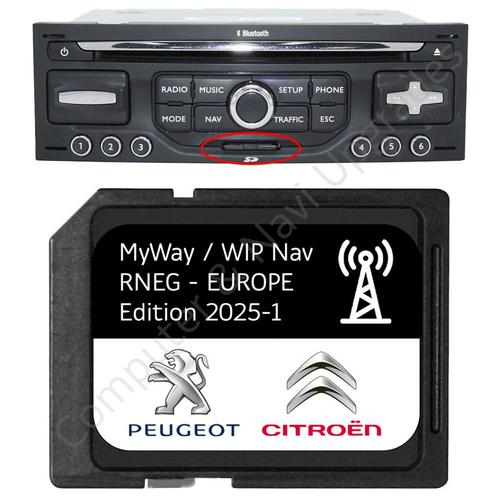 2025 Navigatie update Peugeot / Citroën MyWay / RNEG / WIP, Computers en Software, Navigatiesoftware, Nieuw, Update, Heel Europa