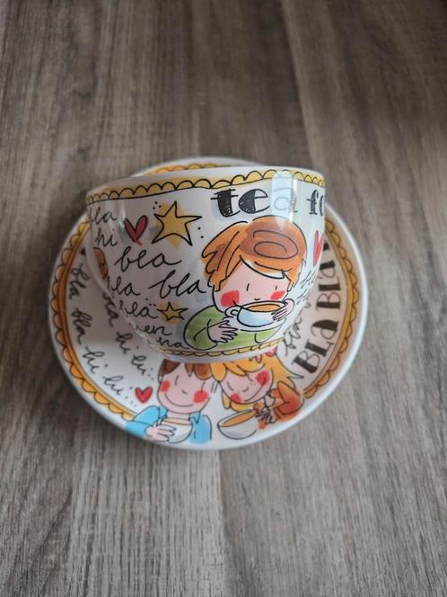 Blond Amsterdam Kop En Schotel 'Tea For Two' BlaBla, Huis en Inrichting, Keuken | Servies, Nieuw, Kop(pen) en/of Schotel(s), Blond Amsterdam