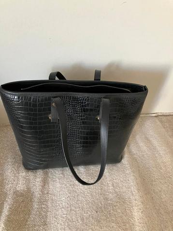 Zwarte H&M Croco Tote beschikbaar voor biedingen