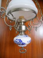 hanglamp Delfts blauw metaal glas, Huis en Inrichting, Ophalen, Klassiek, Zo goed als nieuw, Glas