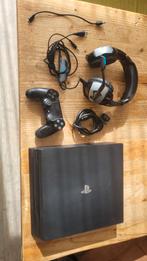 playstation 4 pro met controller en headset, Ophalen, Gebruikt, Met 1 controller, Pro