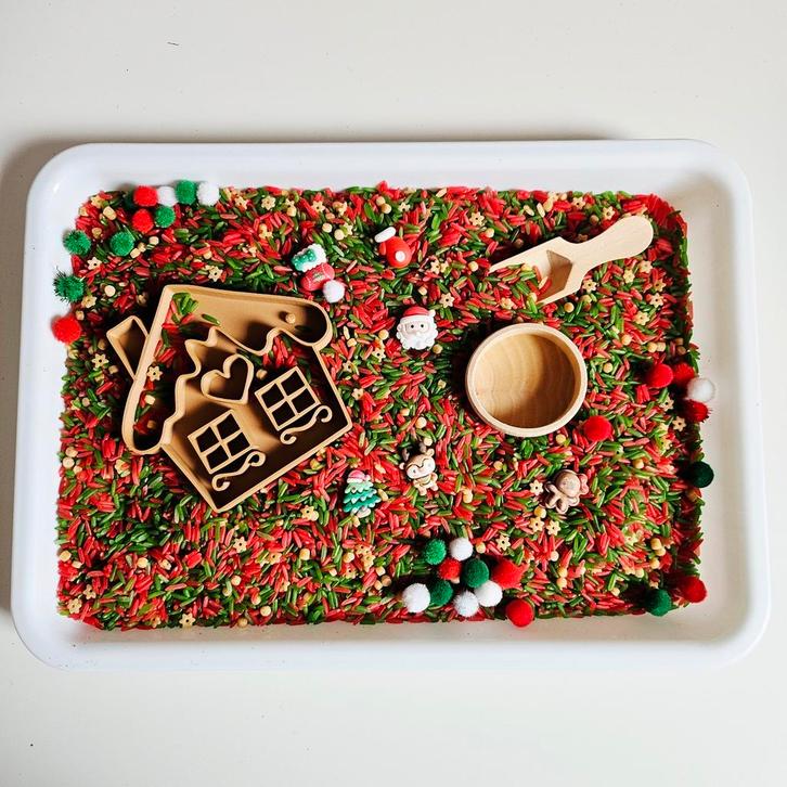 Speelbakvulling plus vulvorm Kerst - sensorisch speelgoed, Kinderen en Baby's, Speelgoed | Educatief en Creatief, Nieuw, Ophalen of Verzenden