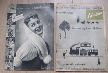 Handwerken - twee bladen uit de jaren '50 beschikbaar voor biedingen