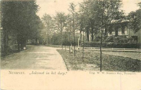 (380-687-019) Nunspeet Inkomst in het Dorp, Verzamelen, Ansichtkaarten | Nederland, Gelderland, Verzenden