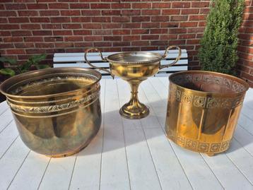 Messing Potten, set van 3 beschikbaar voor biedingen