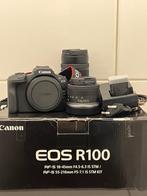 Canon EOS R100 Kit RF-S 18-45mm + 55-210mm, Spiegelreflex, Canon, Ophalen of Verzenden, Zo goed als nieuw