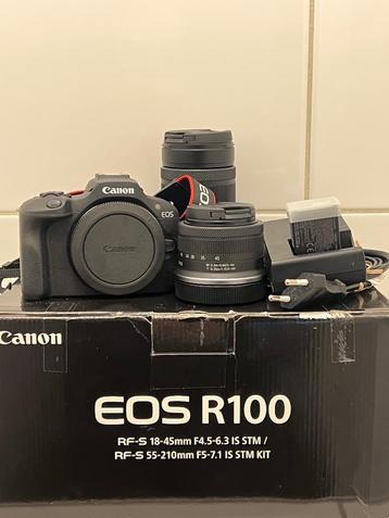 Canon EOS R100 Kit RF-S 18-45mm + 55-210mm beschikbaar voor biedingen