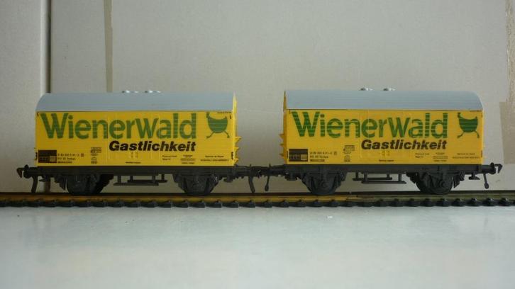 2 Fleischmann H0 Wienerwald wagons, Hobby en Vrije tijd, Modeltreinen | H0, Gebruikt, Wagon, Gelijkstroom, Fleischmann, Ophalen of Verzenden