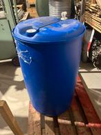 Blauwe 220 liter vaten met kraantje, Kunststof, Met kraantje, 150 liter of meer, Ophalen of Verzenden