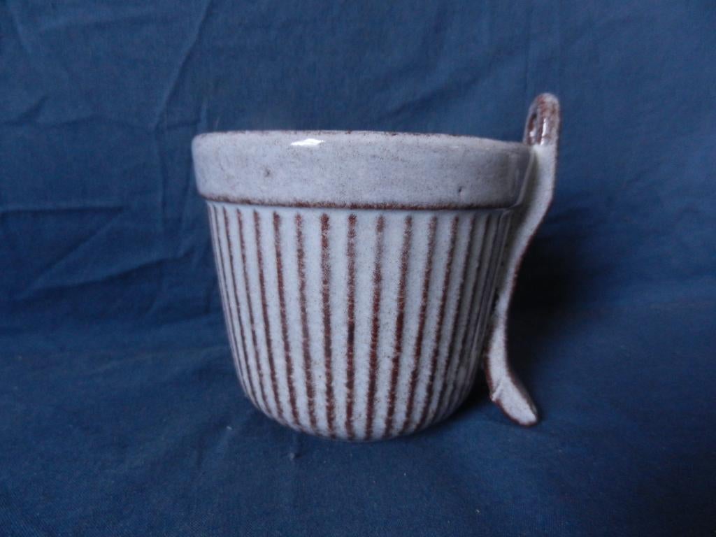 Grijs bruine bloempot Westraven Utrecht model 431D h.10.9 cm, Ophalen of Verzenden