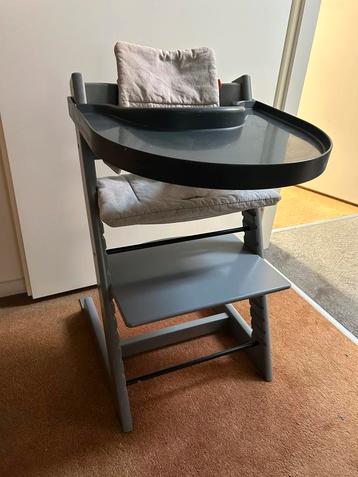 Antraciete Stokke Tripp Trapp V1 incl Newborn, baby set ZGAN beschikbaar voor biedingen
