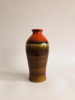 VINTAGE VAAS - GROEN/ORANJE | WEST GERMANY (319-25), Huis en Inrichting, Woonaccessoires | Vazen, -, -, Aardewerk of Porselein
