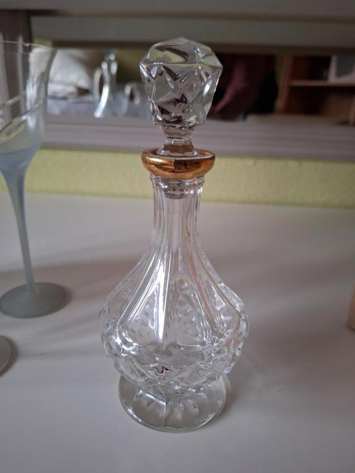 Kristallen karaf met stop, Antiek en Kunst, Antiek | Glas en Kristal, Ophalen of Verzenden