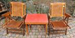 Vintage jaren 50 60 houten  camping setje I.z.g.s., Ophalen, Campingstoel