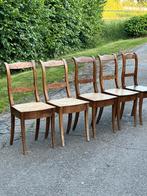 5 houten stoeltjes, Ophalen