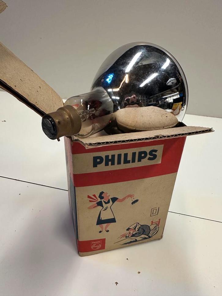Vintage Philips Infraroodlamp met Doos, Antiek en Kunst, Antiek | Lampen, Ophalen of Verzenden